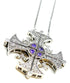 Sterling Classic Jerusalem Cross Opening Magnetic Necklace